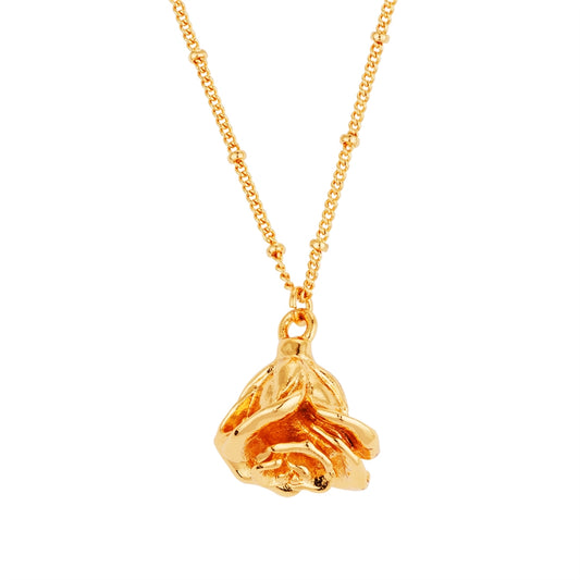August Woods Gold Ball Chain Floral Necklace