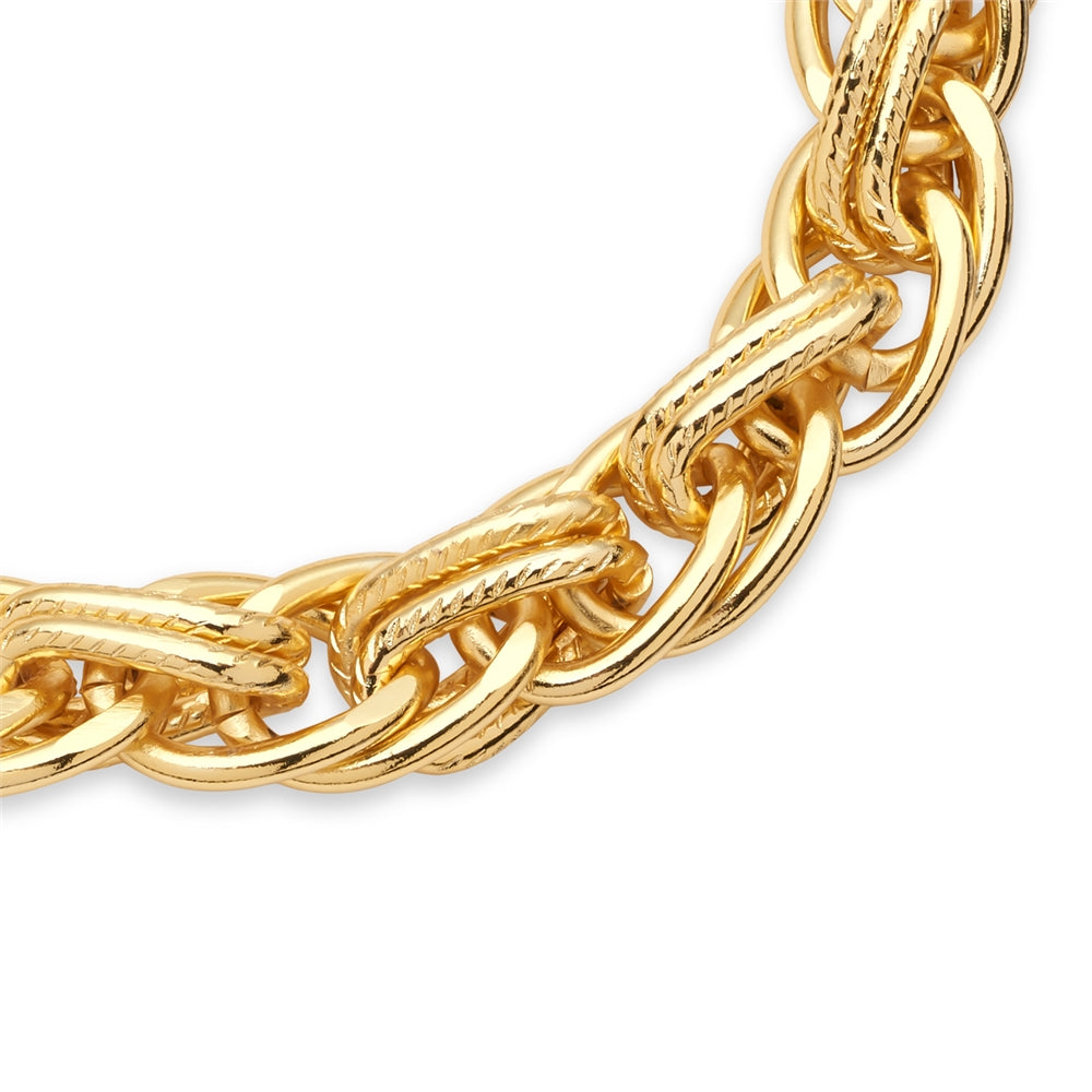 August Woods Gold Braided Chain Bracelet
