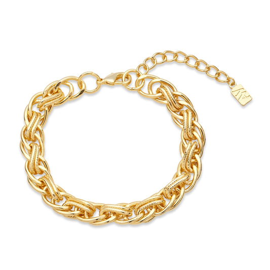 August Woods Gold Braided Chain Bracelet