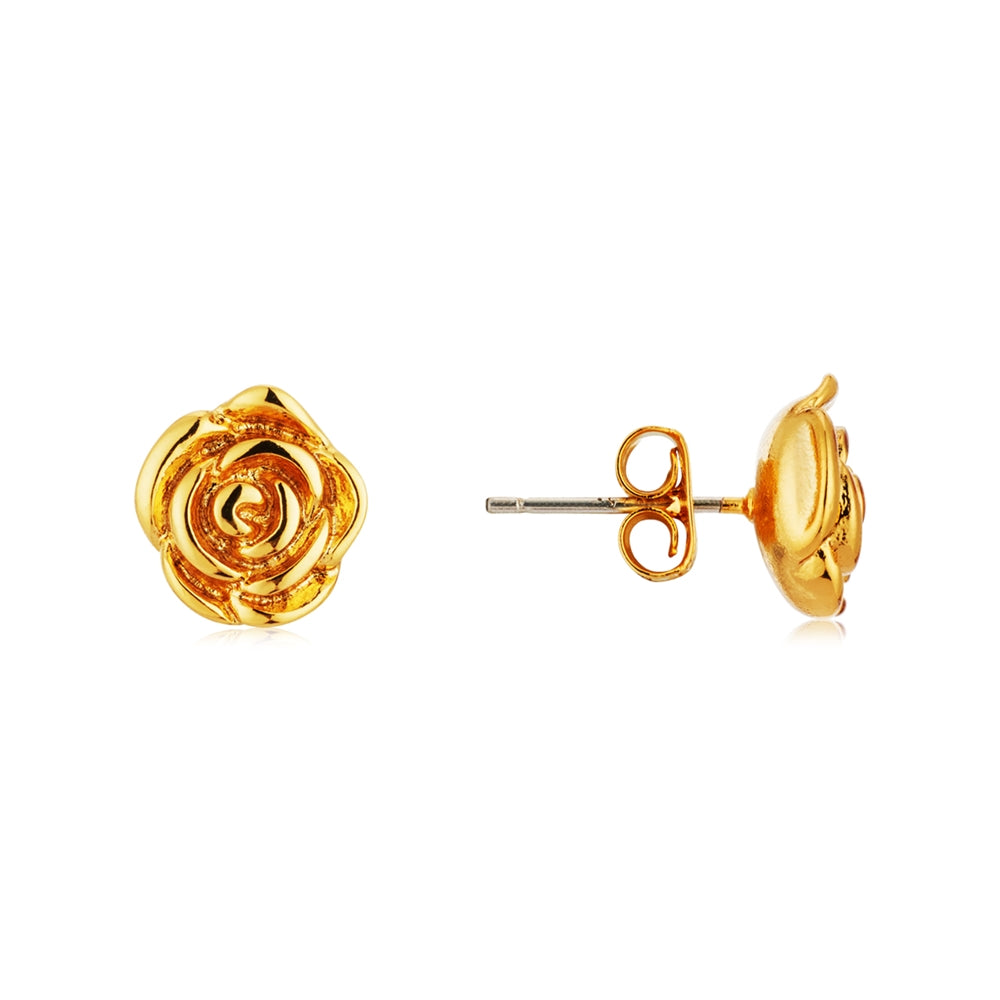 August Woods Gold Floral Stud Earrings