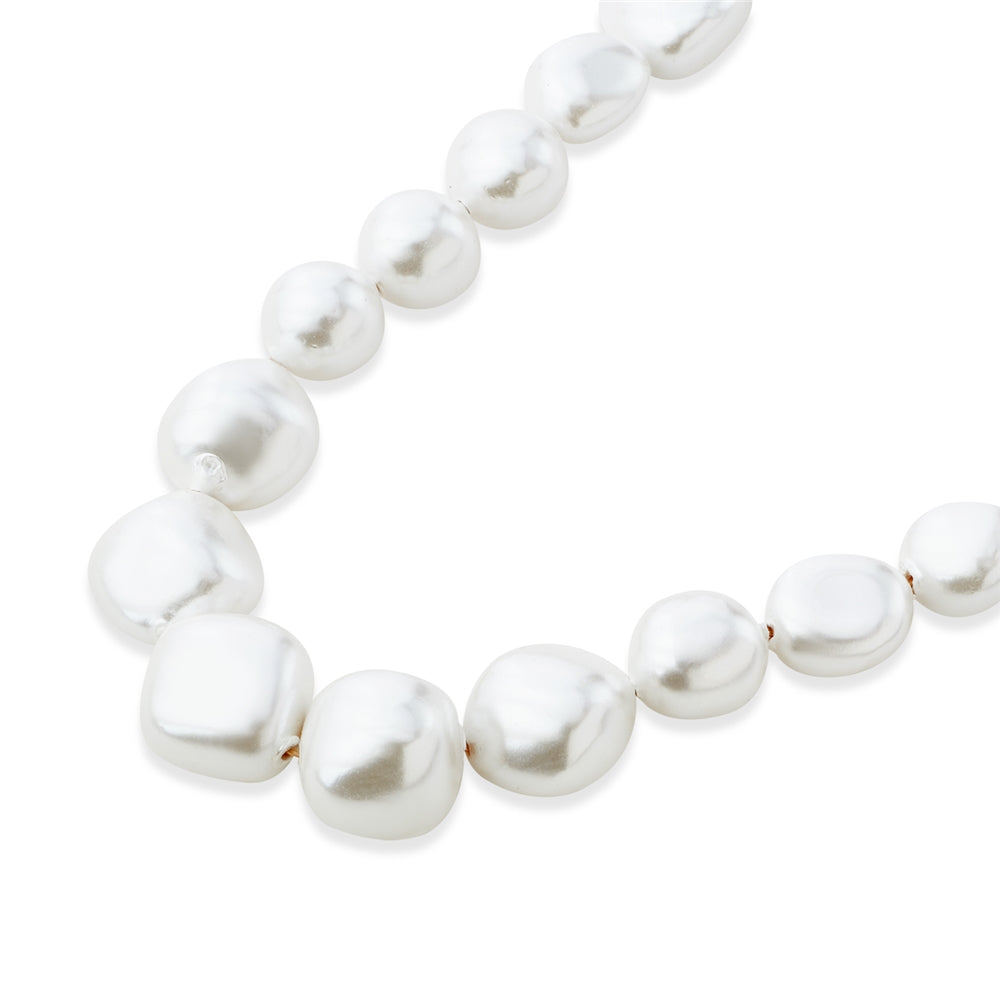 August Woods Gold Large Pearl Statement Necklace
