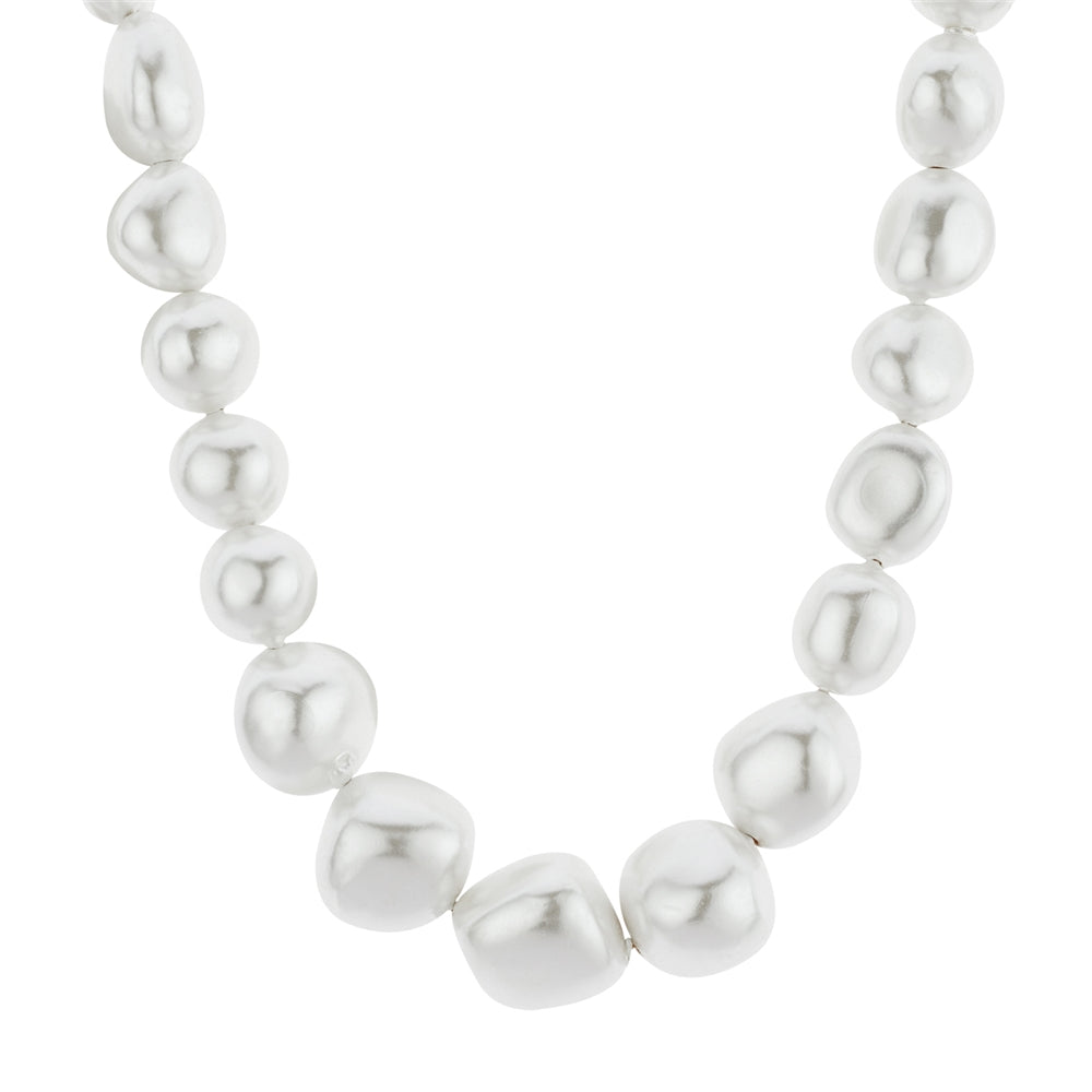 August Woods Gold Large Pearl Statement Necklace