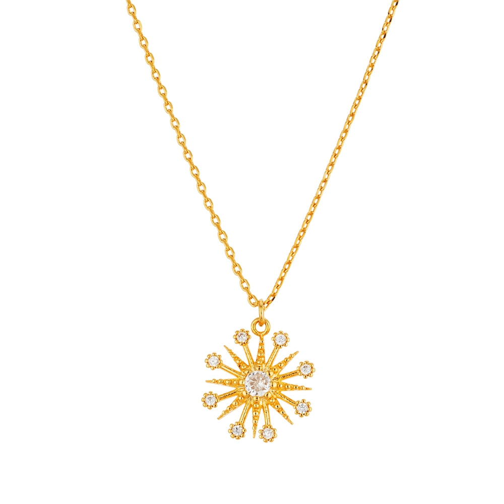 August Woods Gold Petite Starburst Necklace