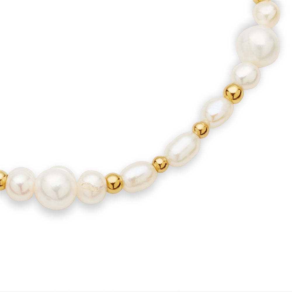 Over & Over Gold Stainless Steel Multi Pearl Bracelet
