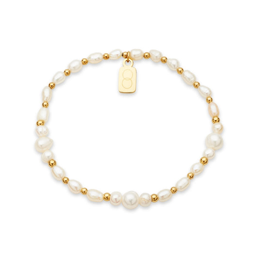 Over & Over Gold Stainless Steel Multi Pearl Bracelet