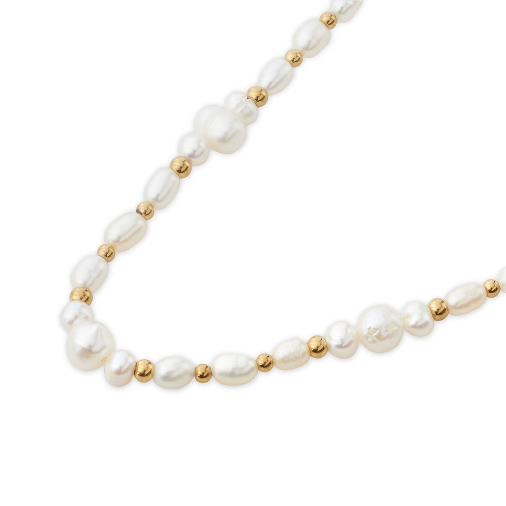 Over & Over Gold Stainless Steel Multi Pearl Necklace