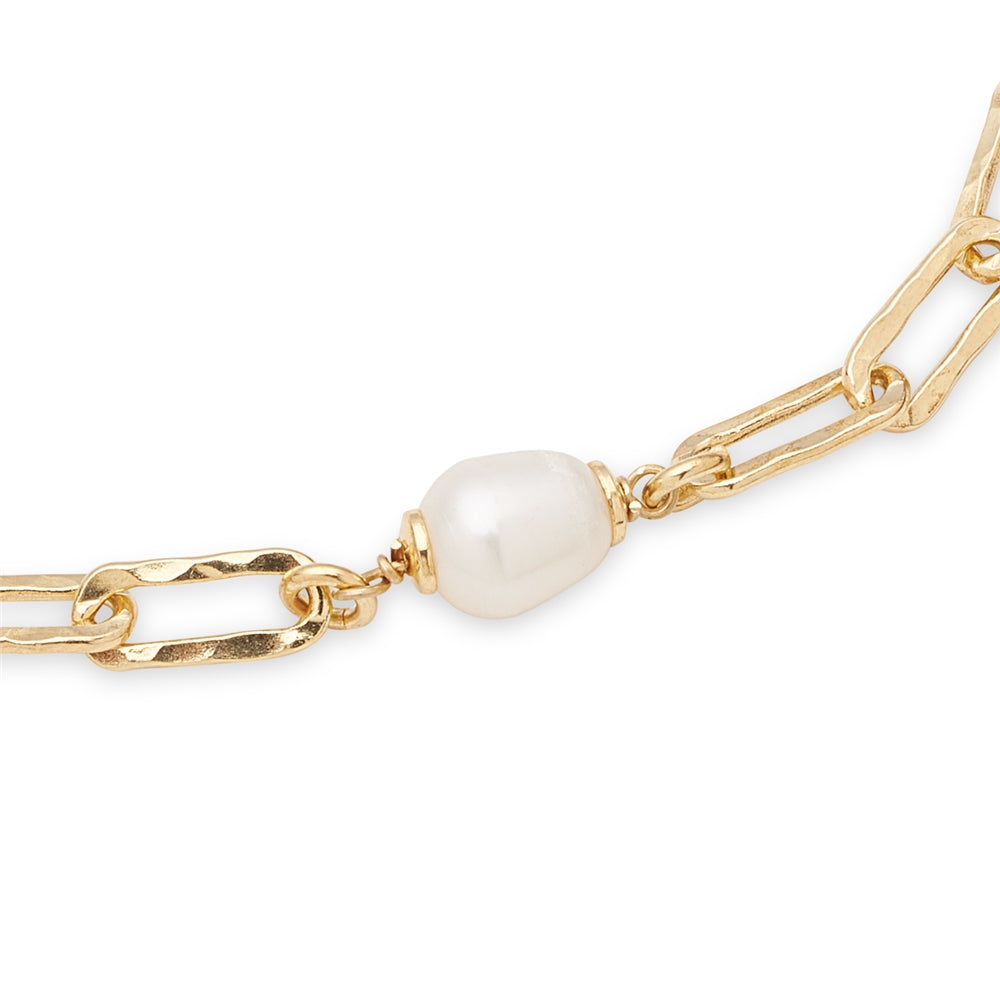 Argento Gold Multi Pearl Chain Bracelet