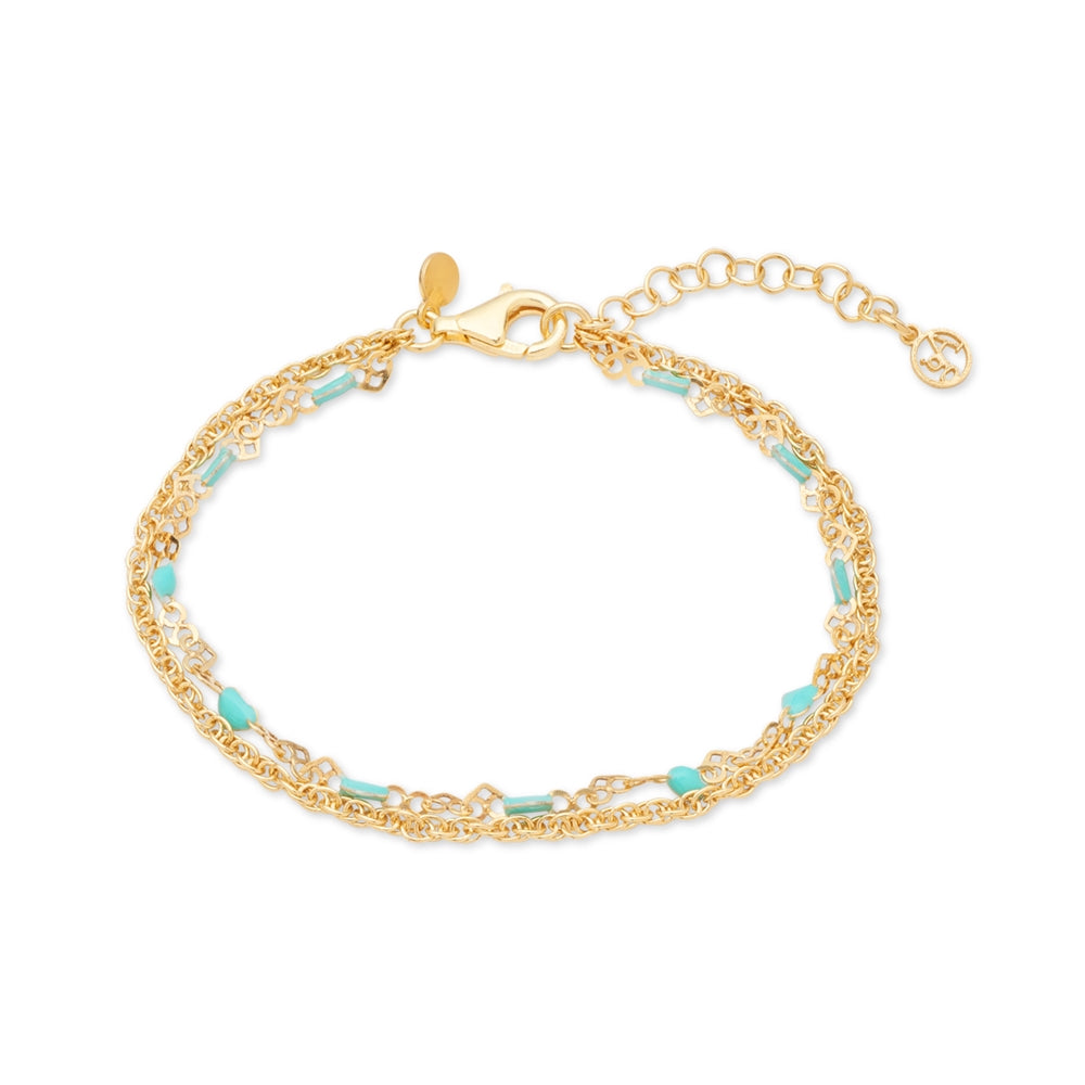 Argento Gold Turquoise Heart Chain Bracelet