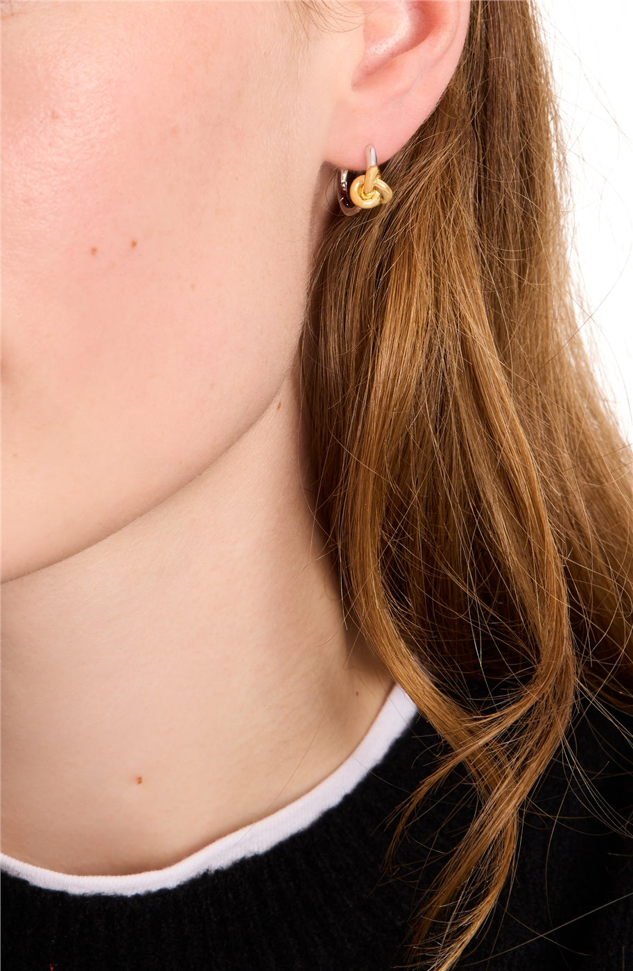 Kate Spade New York Gold Mix Knot Huggie Earrings