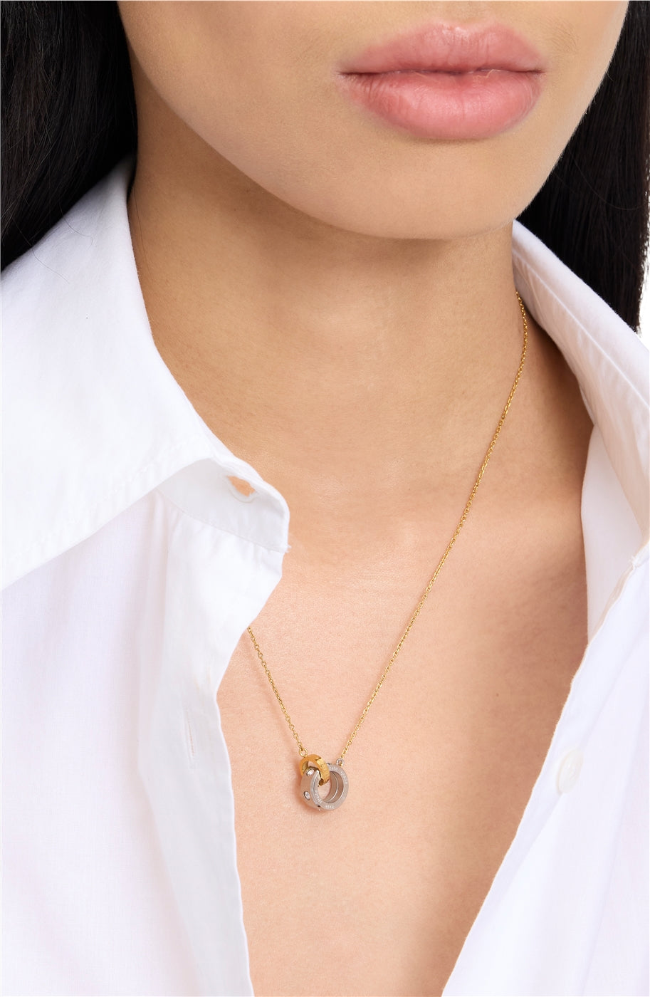Kate Spade New York Gold Mix Set In Stone Interlink Necklace