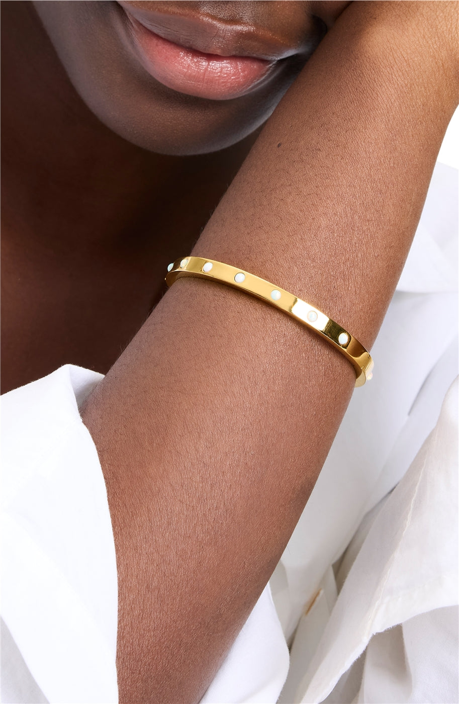 Kate Spade New York Gold Set in Stone Opal Bangle