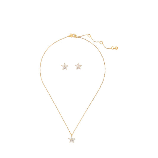 Kate Spade New York Gold Stars Necklace + Stud Set