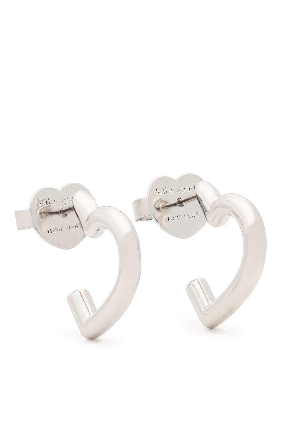 Kate Spade New York Silver Heart You Hoops
