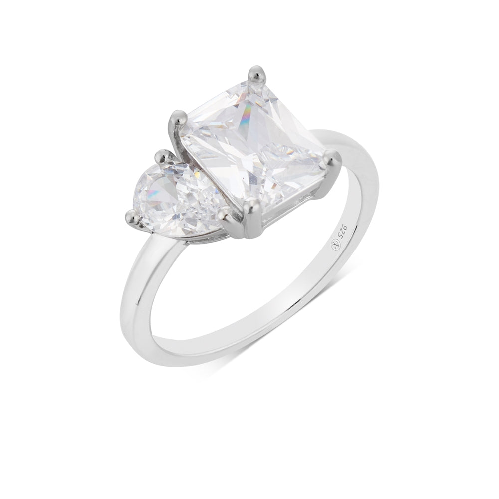 Argento Silver Toi Et Moi Ring