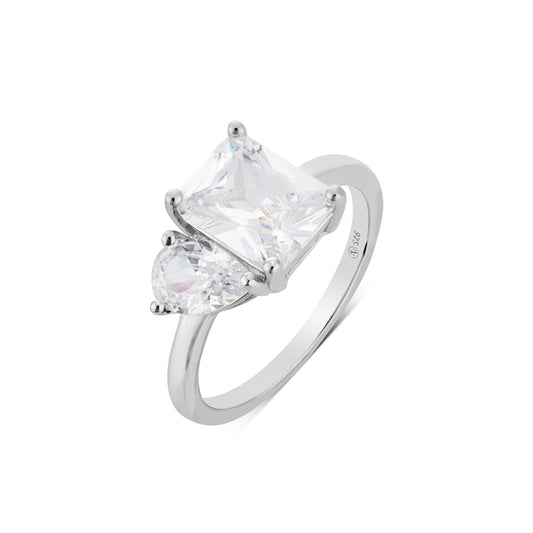 Argento Silver Toi Et Moi Ring