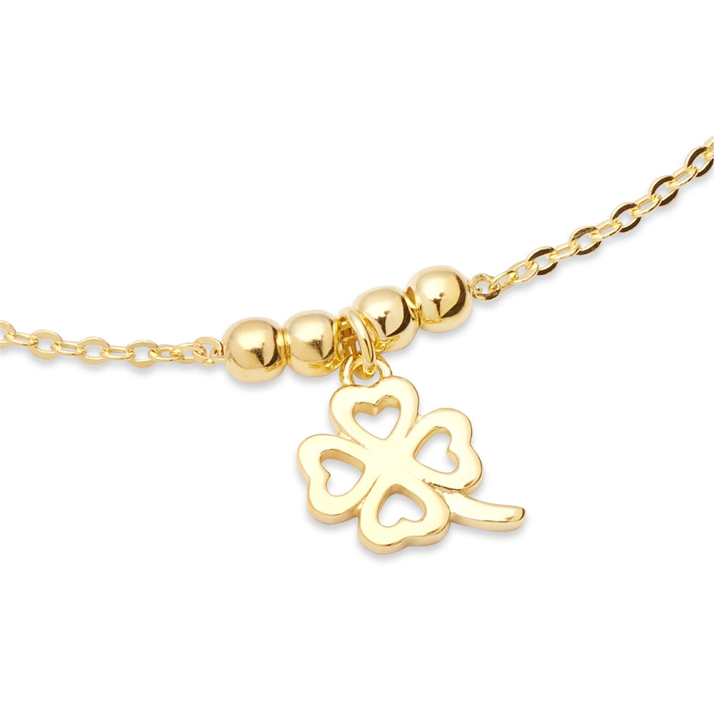 Argento Gold Clover + Beads Bracelet