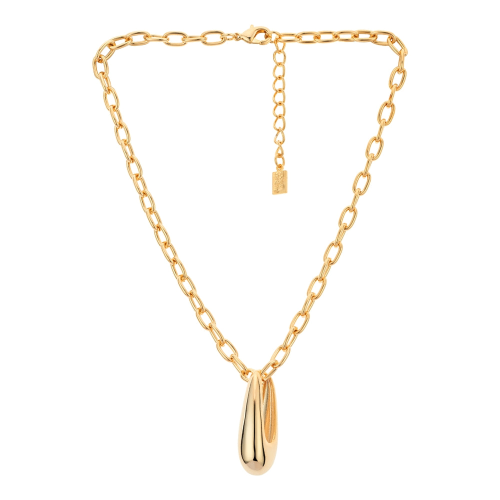 August Woods Gold Large Teardrop Pendant Necklace