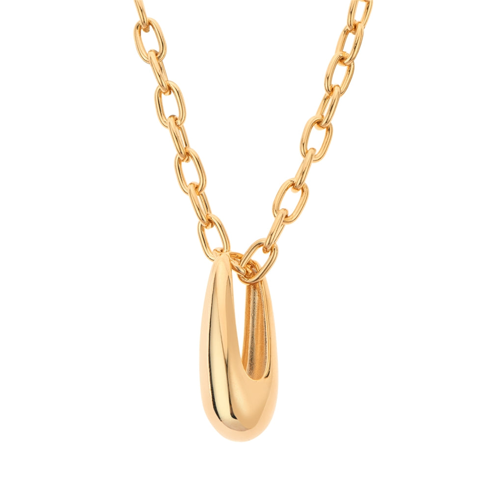 August Woods Gold Large Teardrop Pendant Necklace