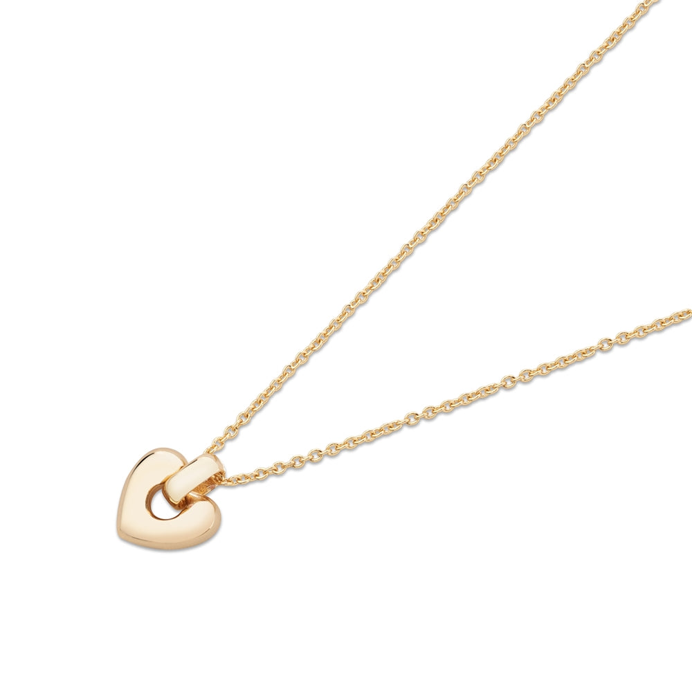August Woods Gold Puffed Heart Necklace