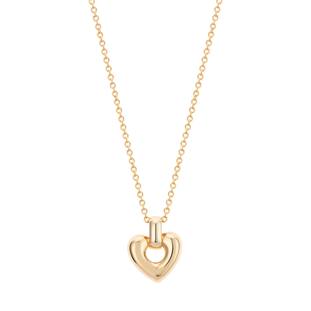August Woods Gold Puffed Heart Necklace