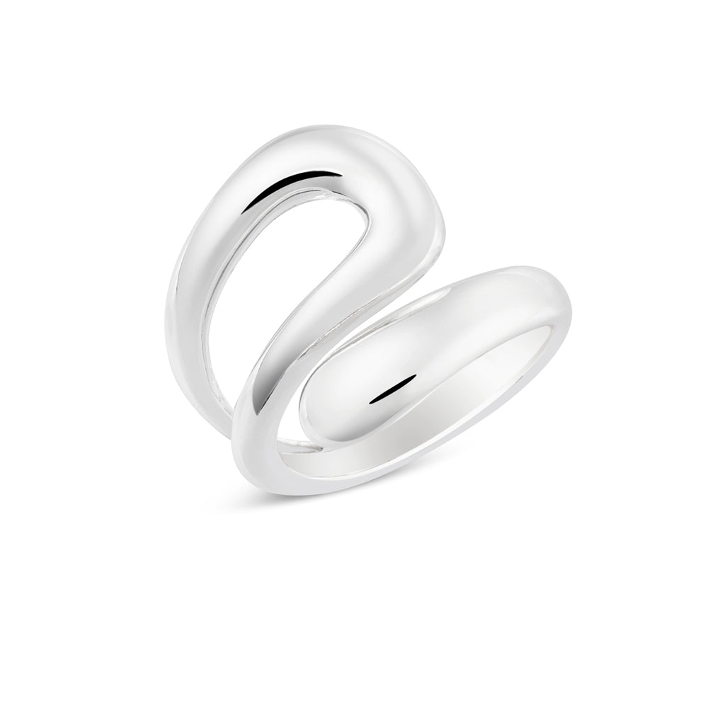 August Woods Silver Twisted Open Ring