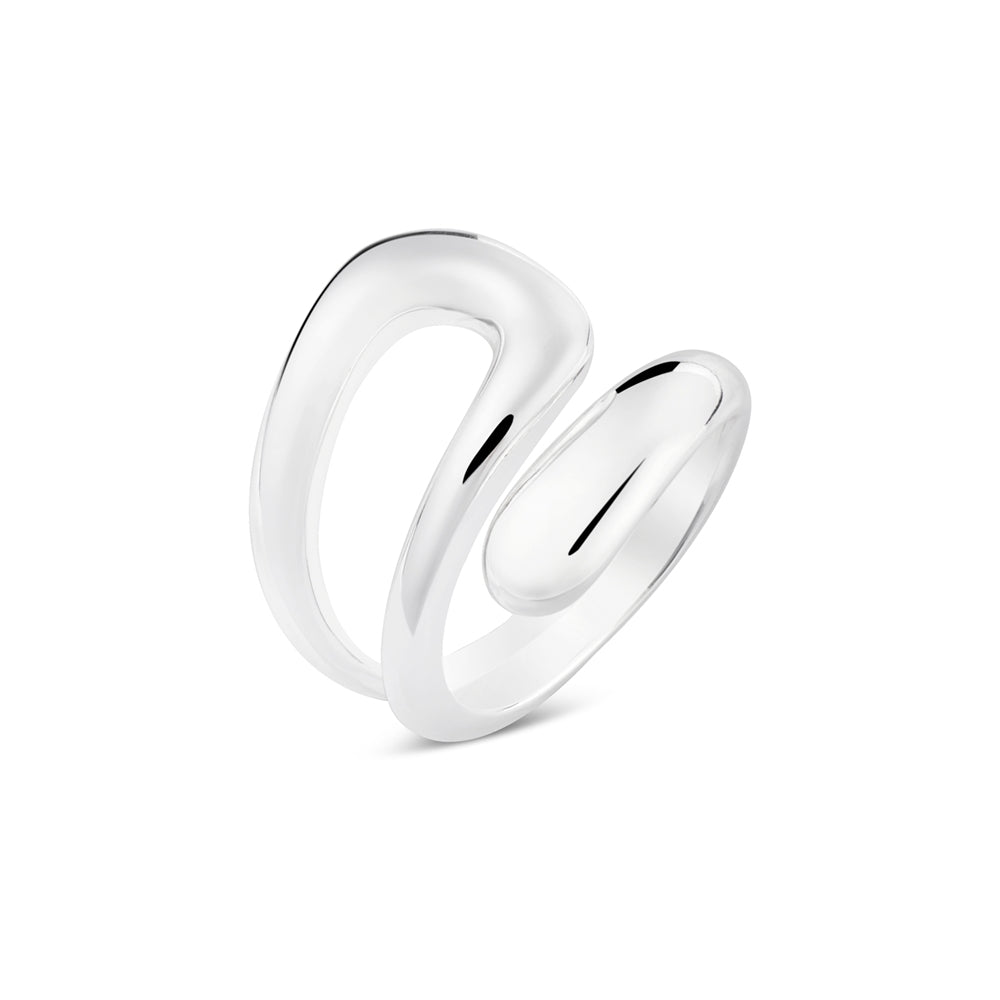 August Woods Silver Twisted Open Ring