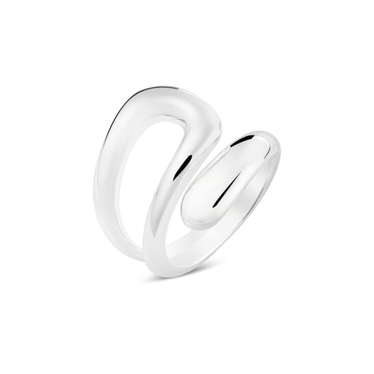 August Woods Silver Twisted Open Ring