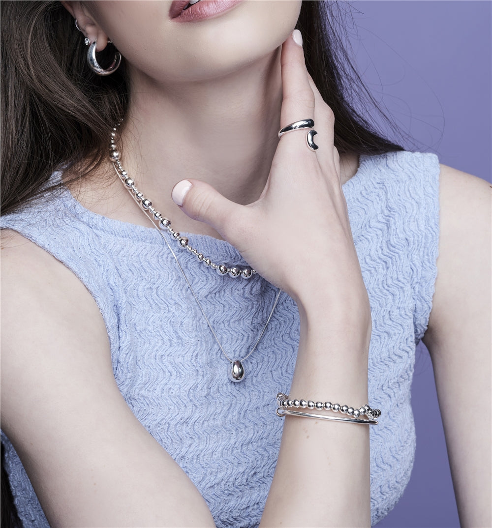 August Woods Silver Teardrop Pendant Necklace