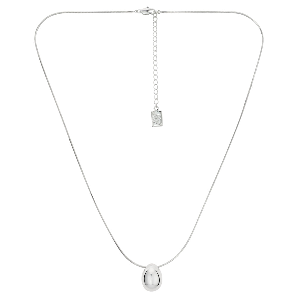 August Woods Silver Teardrop Pendant Necklace