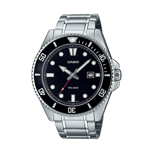 Casio Mens Stainless Steel Black Dial Diver Watch