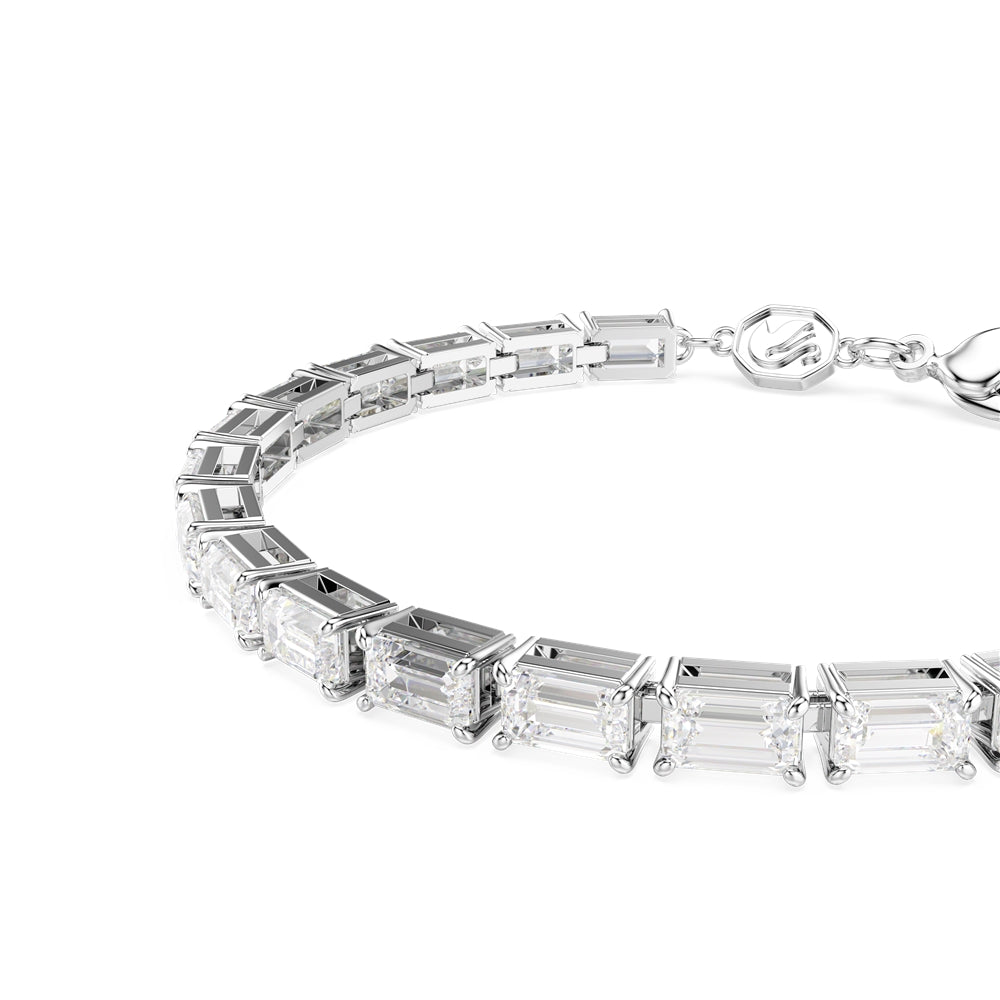 Swarovski Matrix Rhodium Plated Baguette Bracelet