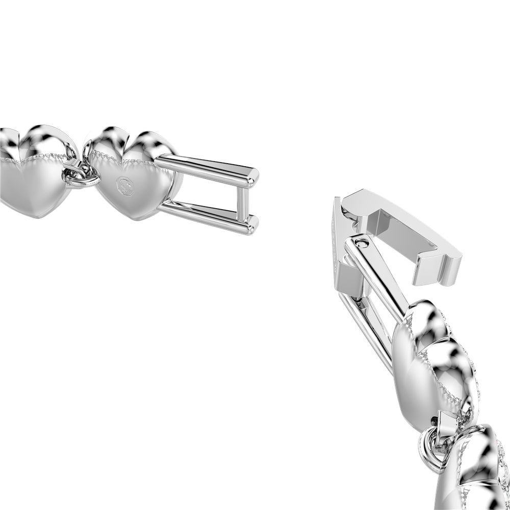 Swarovski Ariana Grande x Swarovski Rhodium Plated Heart Tennis Bracelet
