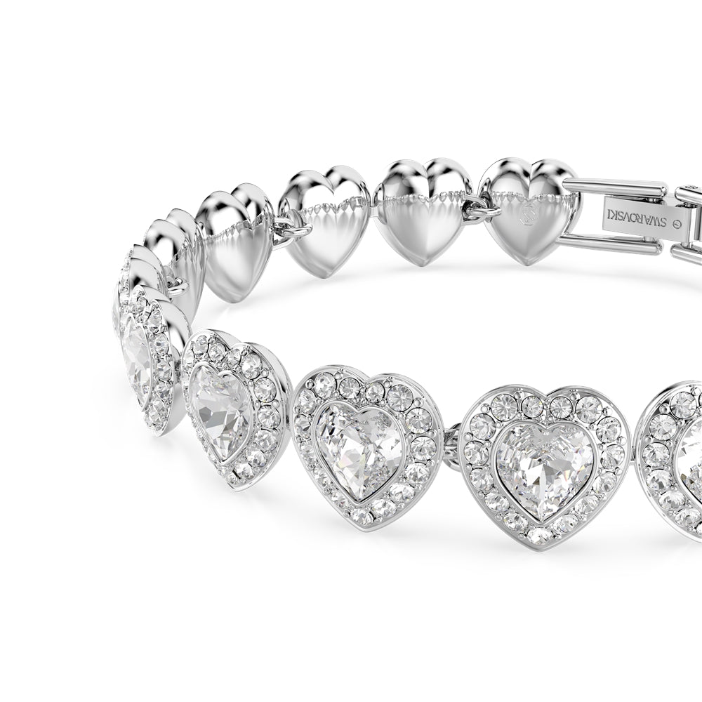 Swarovski Ariana Grande x Swarovski Rhodium Plated Heart Tennis Bracelet