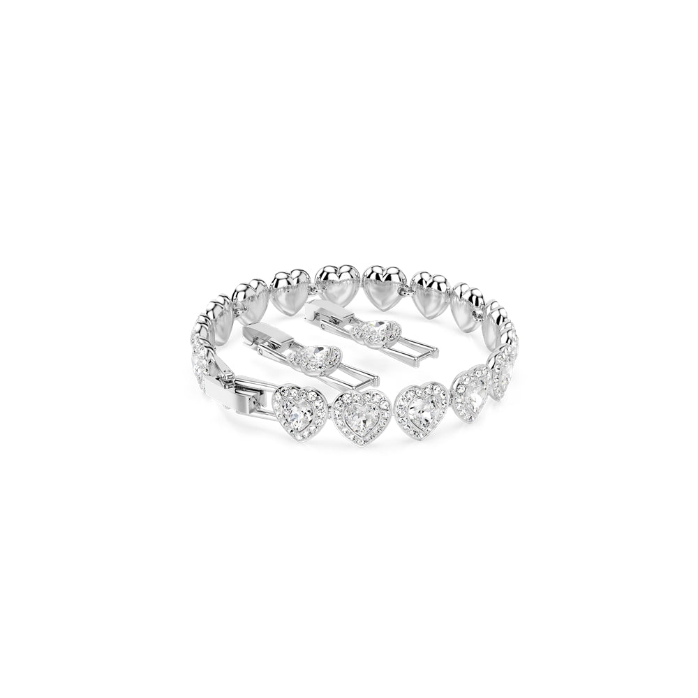 Swarovski Ariana Grande x Swarovski Rhodium Plated Heart Tennis Bracelet