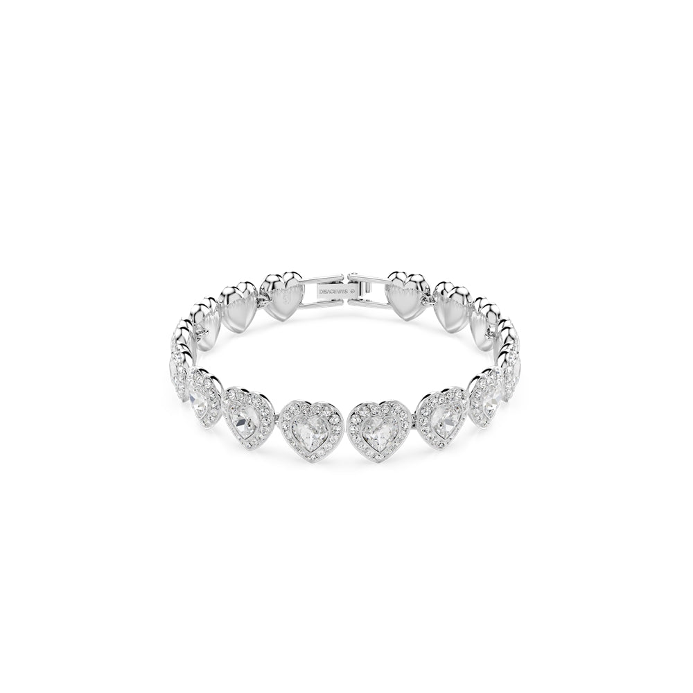 Swarovski Ariana Grande x Swarovski Rhodium Plated Heart Tennis Bracelet