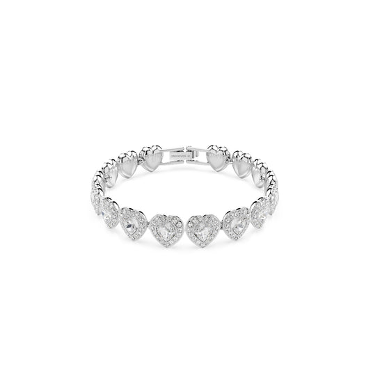 Swarovski Ariana Grande x Swarovski Rhodium Plated Heart Tennis Bracelet