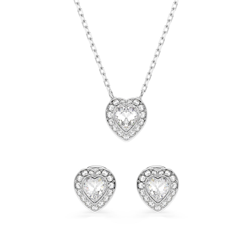 Swarovski Ariana Grande x Swarovski Rhodium Plated Heart Set
