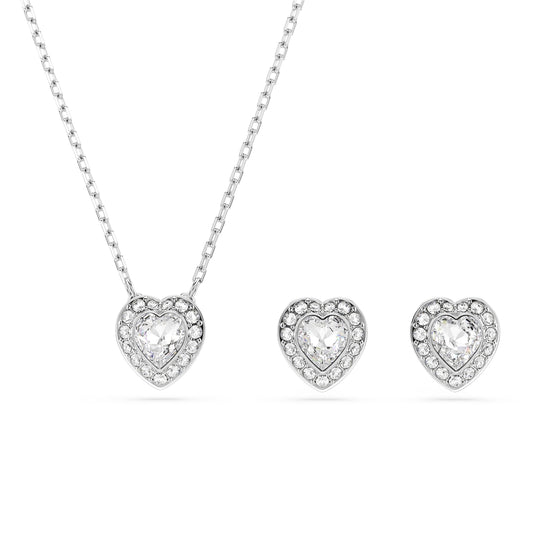 Swarovski Ariana Grande x Swarovski Rhodium Plated Heart Set