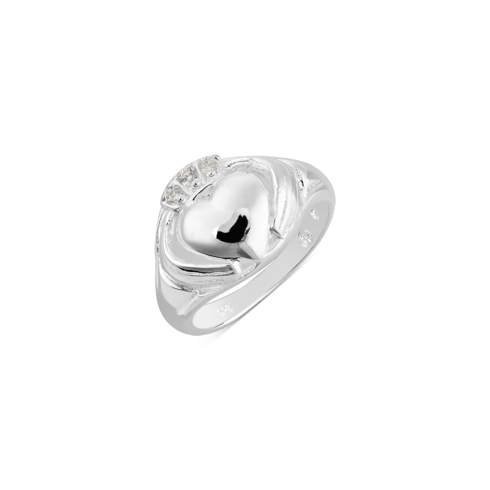 Argento Silver Chunky Claddagh Ring