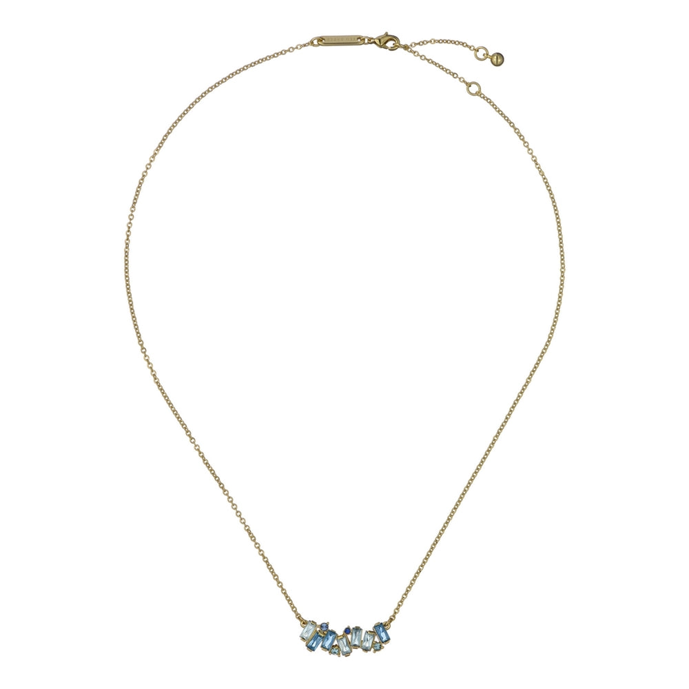 Ted Baker Gold Clarita Crystal Cluster Blue Necklace