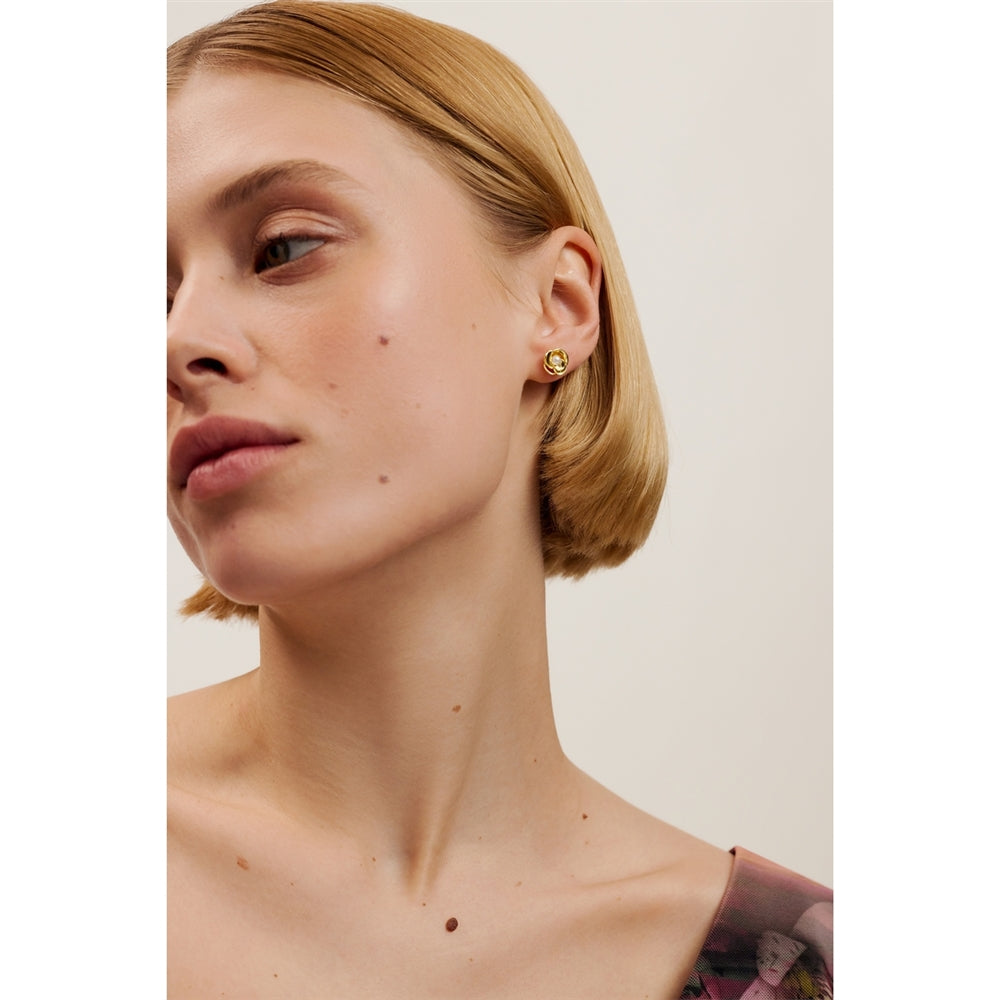 Ted Baker Gold Flo Pearl Flower Studs