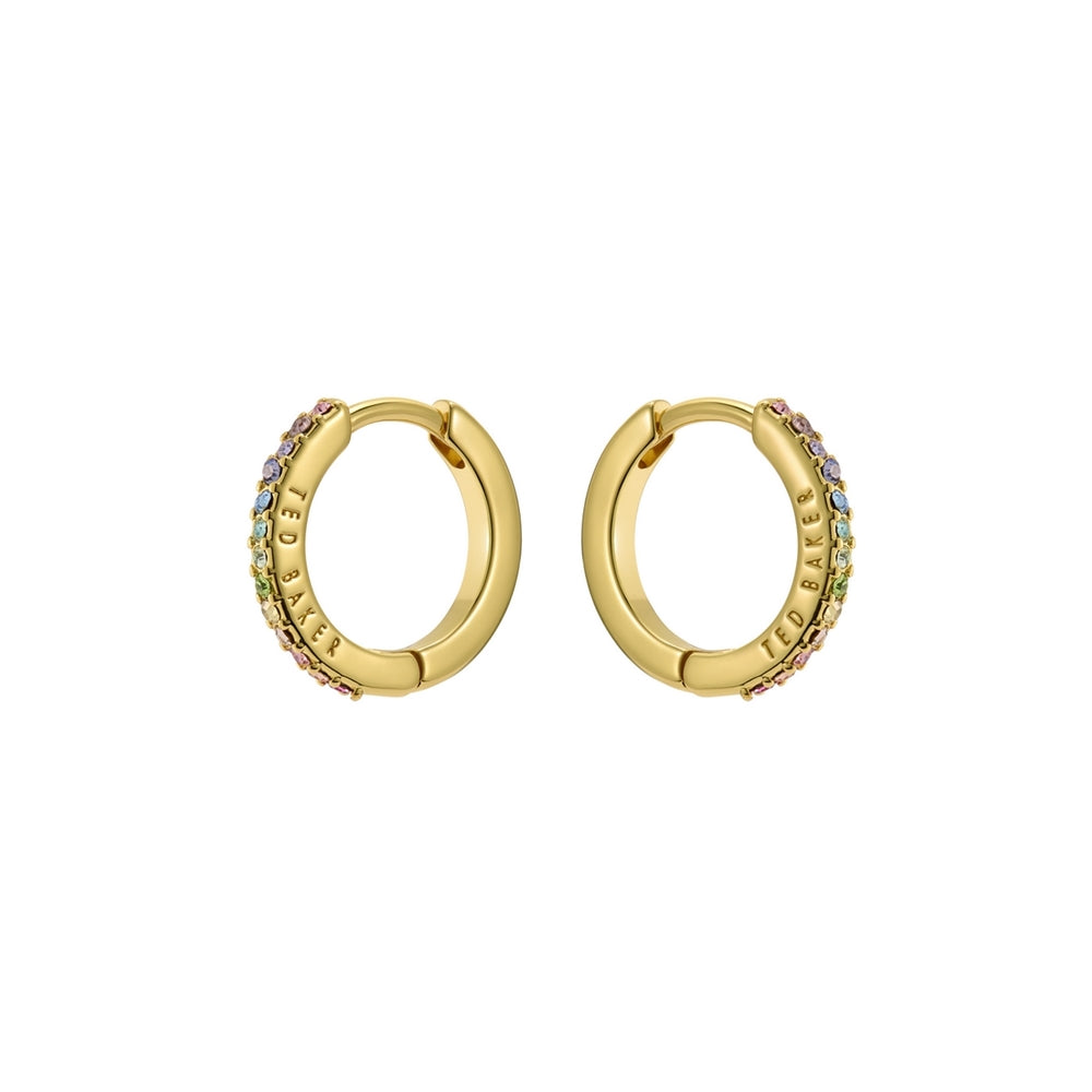 Ted Baker Gold Heplie Pastel Crystal 14mm Hoops