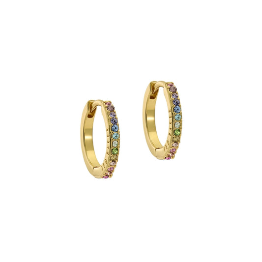 Ted Baker Gold Heplie Pastel Crystal 14mm Hoops