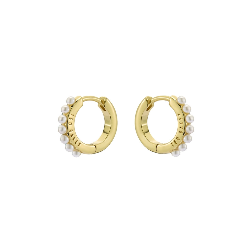 Ted Baker Gold Persia Pearl Huggie Earrings