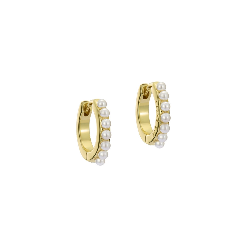 Ted Baker Gold Persia Pearl Huggie Earrings