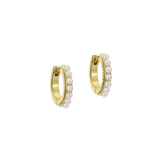 Ted Baker Gold Persia Pearl Huggie Earrings