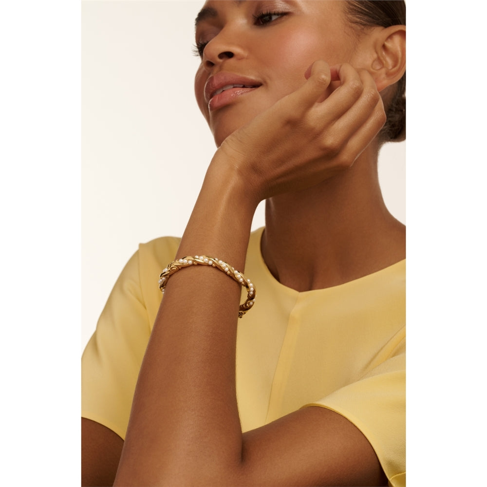 Ted Baker Gold Tilaa Twisted Pearl Cuff Bracelet