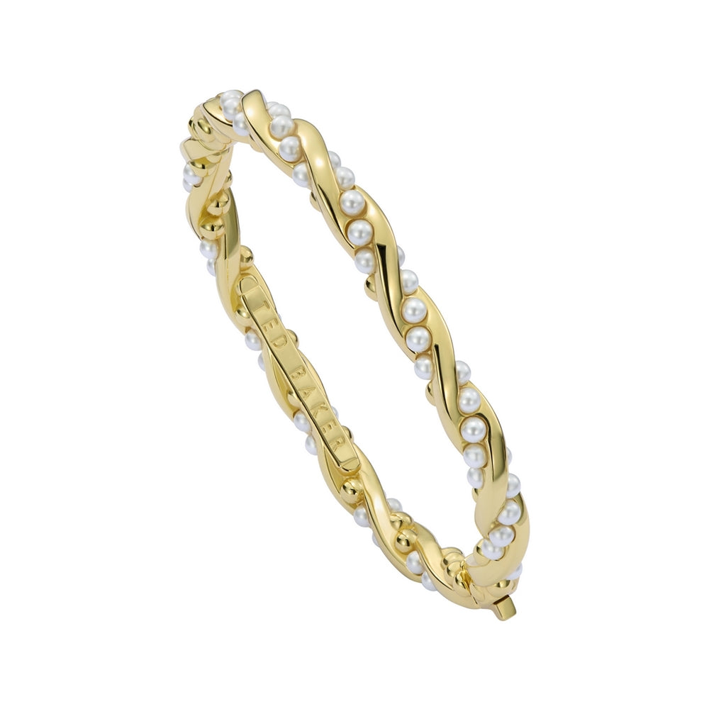 Ted Baker Gold Tilaa Twisted Pearl Cuff Bracelet