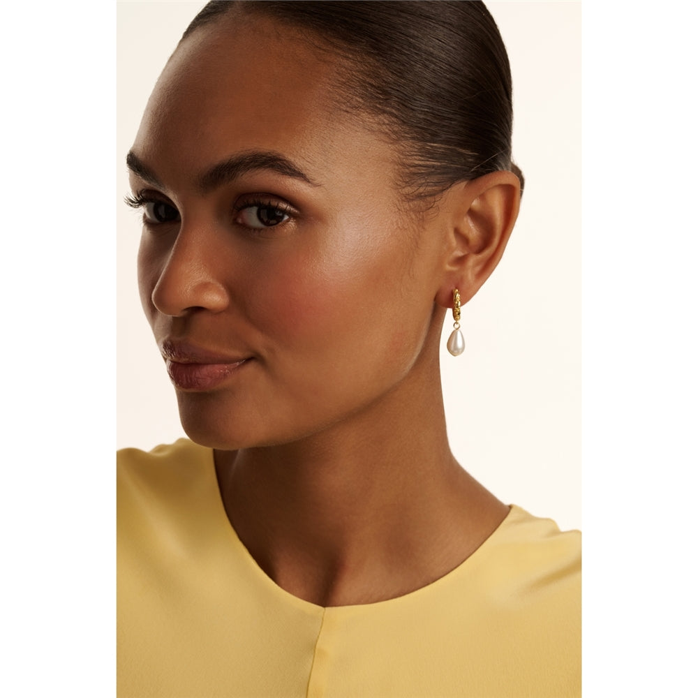 Ted Baker Gold Tilly Twisted Pearl Drop Earrings