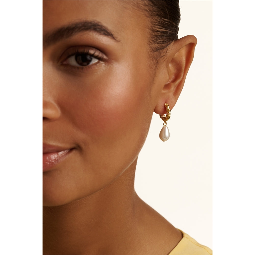 Ted Baker Gold Tilly Twisted Pearl Drop Earrings